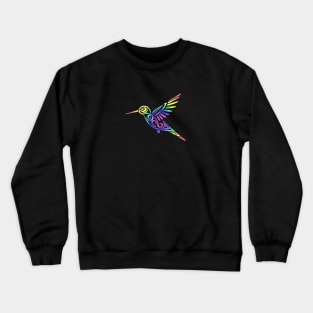 Tribal Hummingbird Design Crewneck Sweatshirt